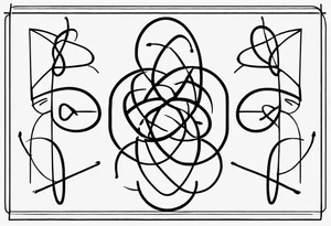 The mathematical 6,1 prime knot  that is cute, shape it like a friendship graph tattoo idea