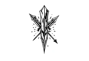 create an arrow that show down tattoo idea