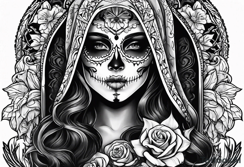 santa muerta tattoo idea