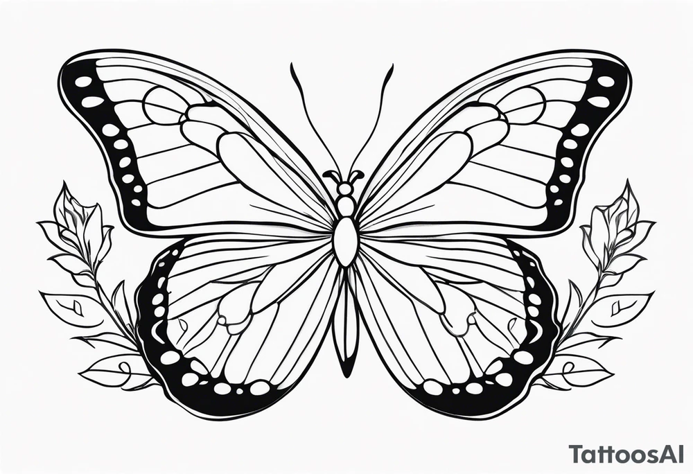 Blume Schmetterling tattoo idea