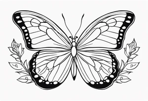 Blume Schmetterling tattoo idea