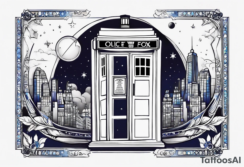 Only the tardis. Nothing else. tattoo idea