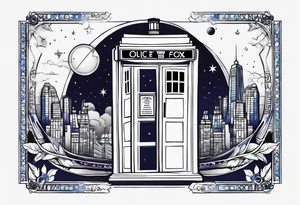 Only the tardis. Nothing else. tattoo idea
