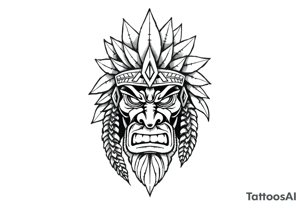 Hawaiian warrior tattoo idea