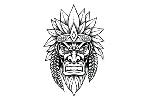 Hawaiian warrior tattoo idea