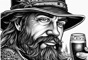 Beer Drinking 
Fisherman
Father
Friend tattoo idea