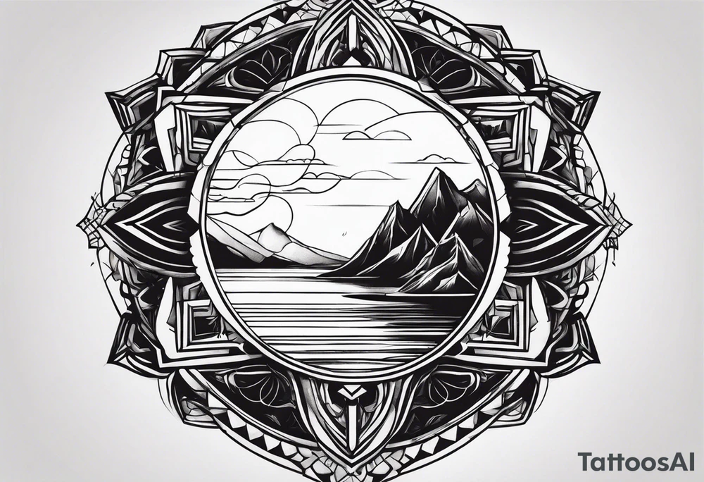 a tattoo that shows solitude calmness and strength tattoo idea
