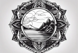 a tattoo that shows solitude calmness and strength tattoo idea