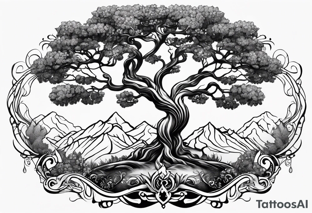 Yggdrasil petit simplist nordique tattoo idea