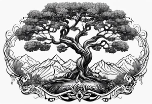 Yggdrasil petit simplist nordique tattoo idea