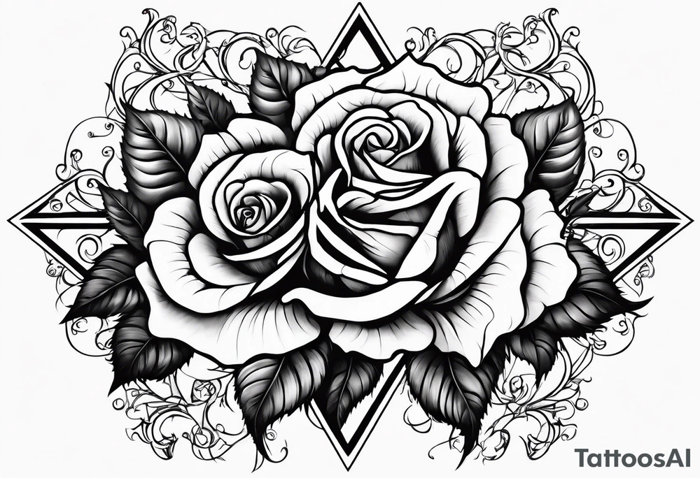Roses with thorns wrapped around a crucifix tattoo idea