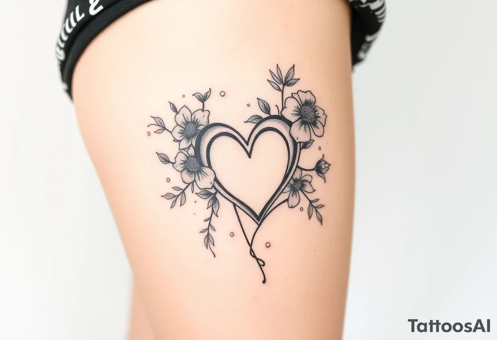 flowers , heart , soul , meaning tattoo idea