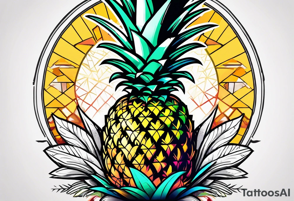 pineapple tattoo idea