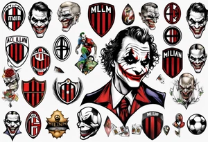 Joker, ac milan, soccer tattoo idea