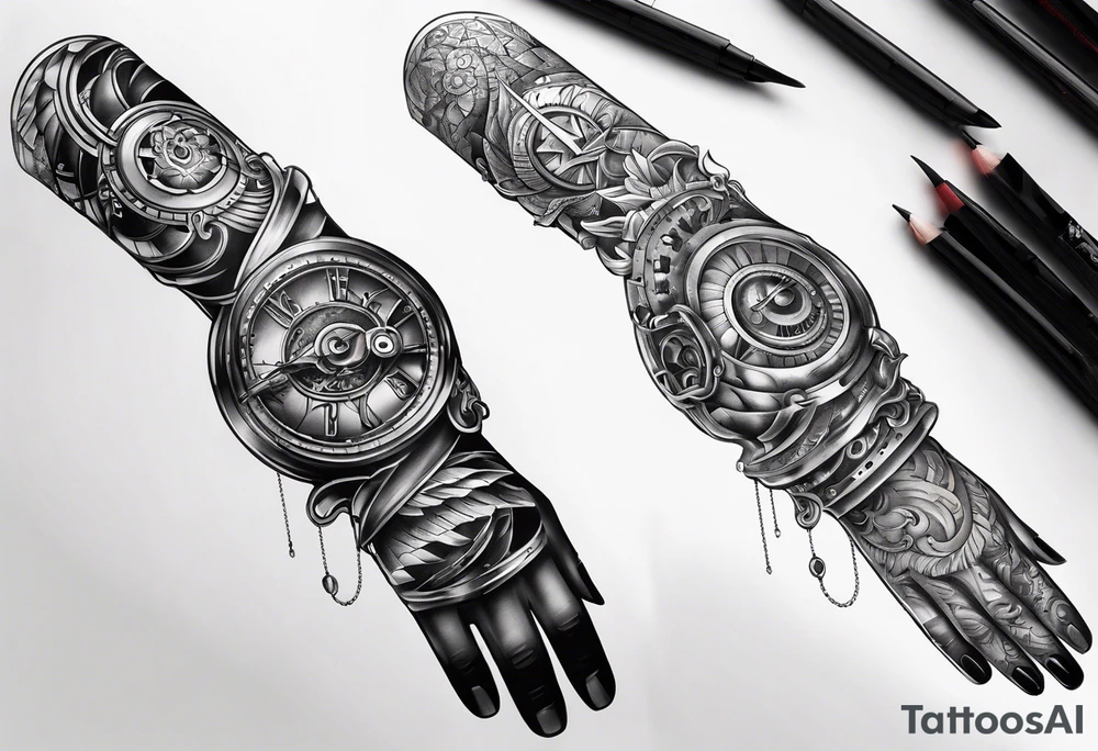 right biomechanical arm tattoo tattoo idea