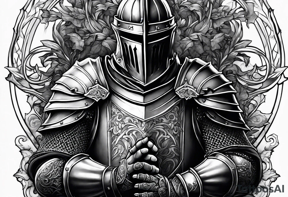 knight praying tattoo idea
