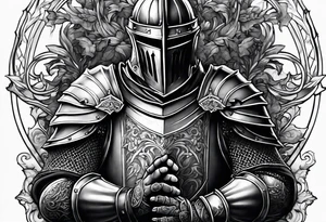 knight praying tattoo idea