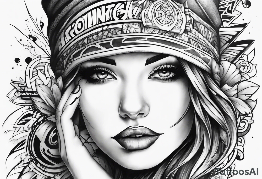 graffiti wording tattoo idea