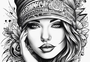 graffiti wording tattoo idea