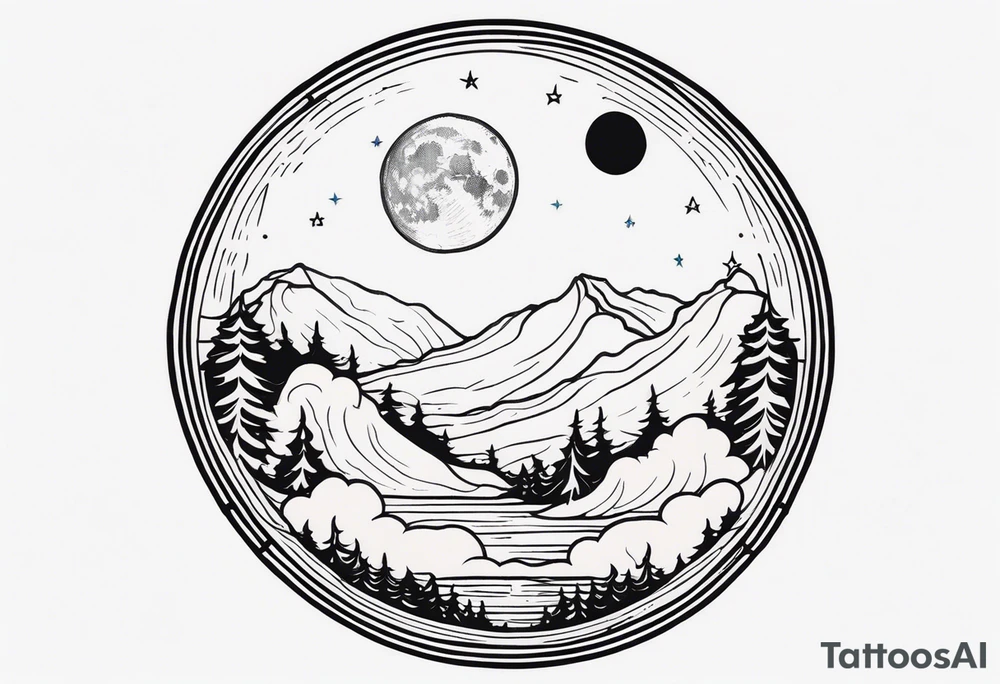 sacred moon tattoo idea