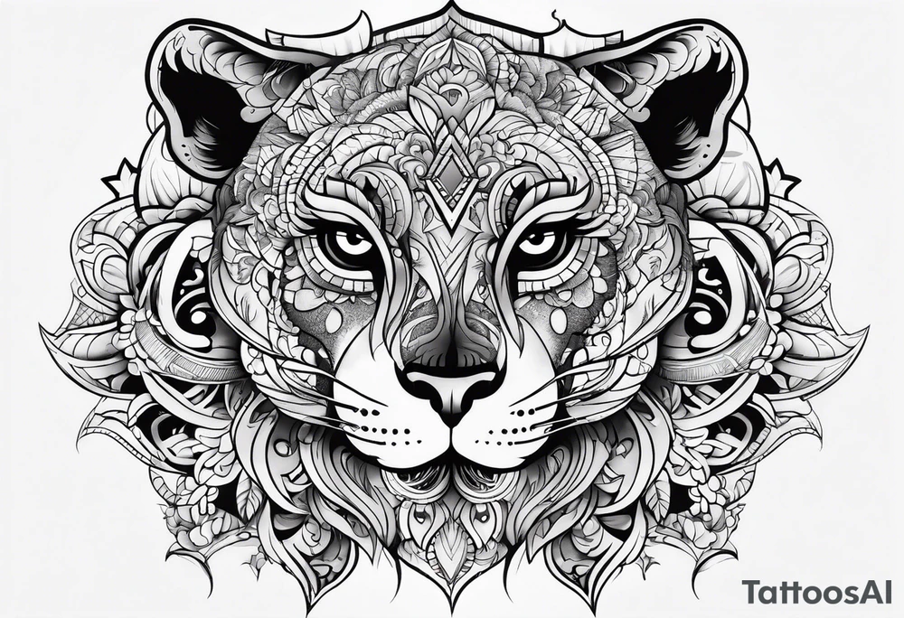 discipline and consistency surrounded by a face tattoo idea