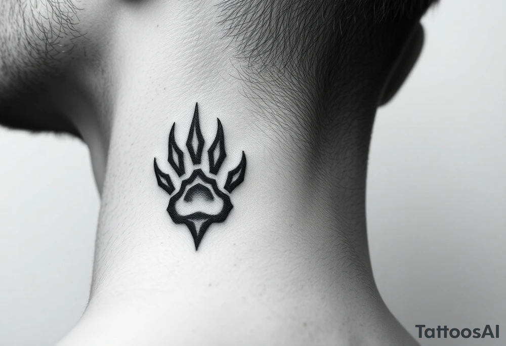 Bear paw tattoo idea
