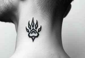 Bear paw tattoo idea