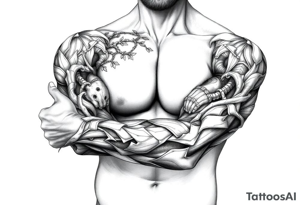 Ancient canopy tattoo idea