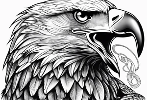 Eagle fighting with a snake tattoo idea