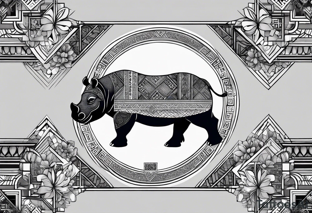 Very asymmetrical, +geometric pattern, with realistic full moon, with hippo,+tribal, +geometric, +inkart , +blackwork, +grey scale, + sketch
with wintersweet flower bud, +inkart touch, +for men, detailed , combined favourite , tattoo idea
