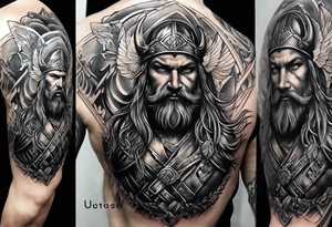 Full sleeve viking tattoo tattoo idea