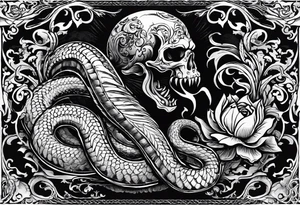 The Luke 10:19 bible verse: "Behold, I give unto you power to tread on serpents and scorpions, and over all the power of the enemy: and nothing shall by any means hurt you" tattoo idea