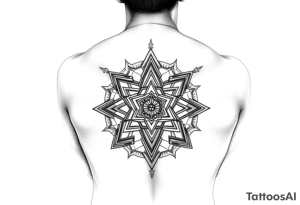 Sacred geometry leg/thigh tattoo tattoo idea