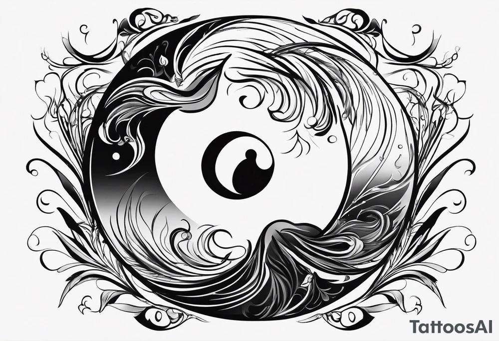 yin yang, water tattoo idea
