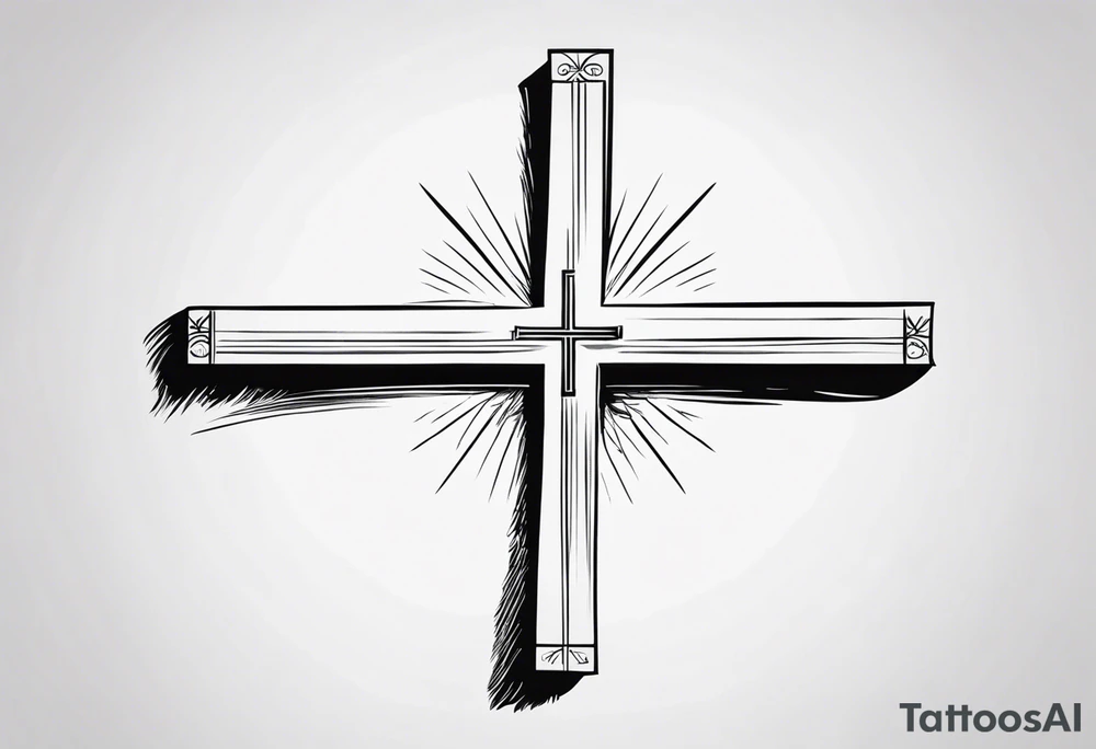 bible verse tattoo on forearm with 3 crosses under tattoo idea