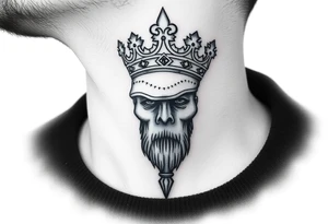 patriarch kiril head on the front of neck but in a way where it wont age poorly tattoo idea