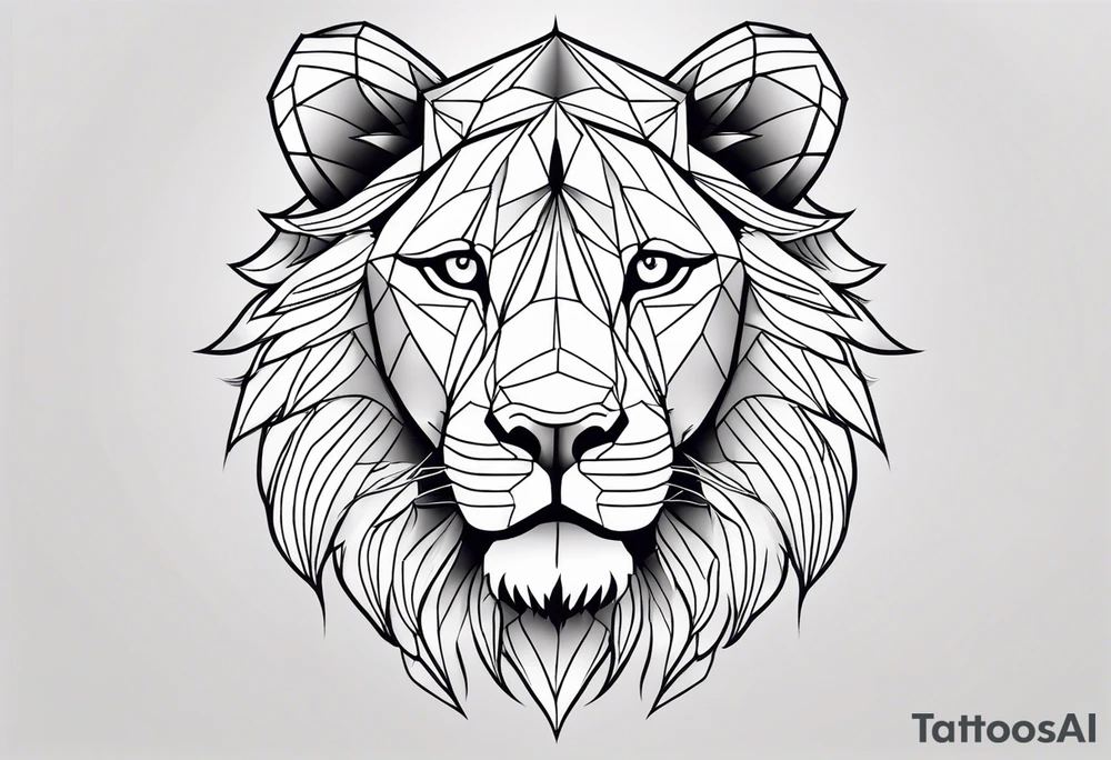 lion face, chest tattoo tattoo idea