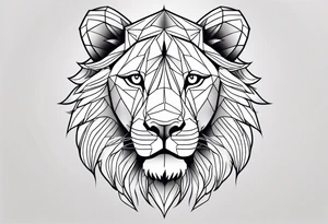 lion face, chest tattoo tattoo idea