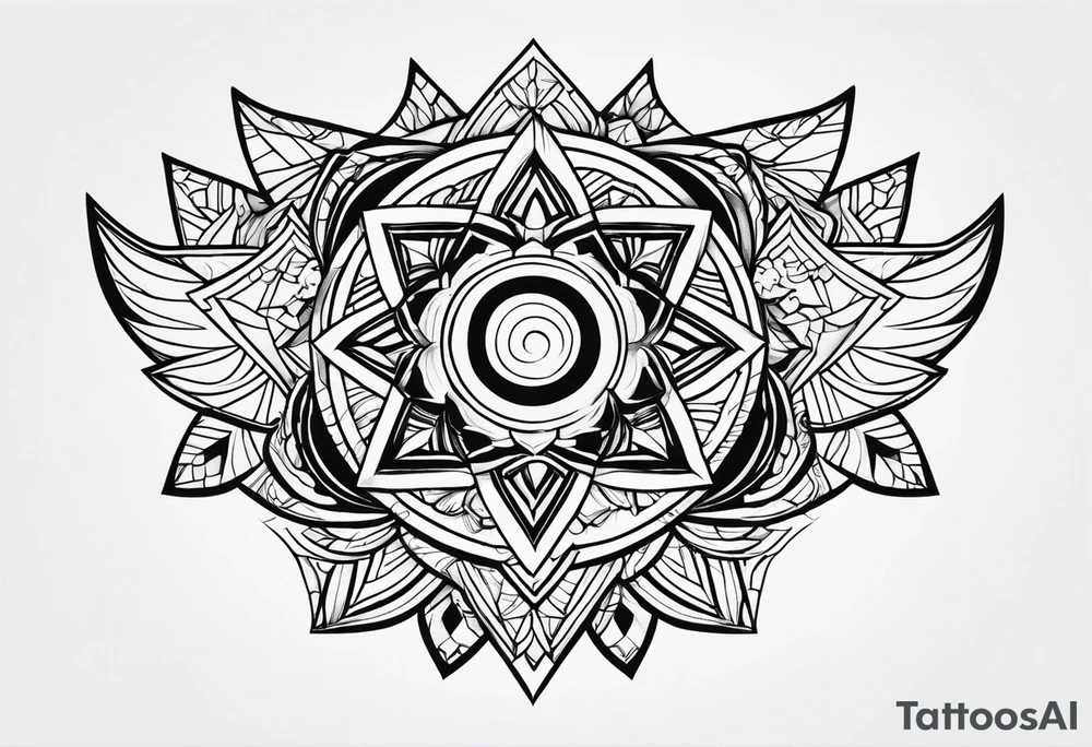Simple 444 design tattoo idea