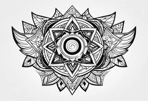 Simple 444 design tattoo idea