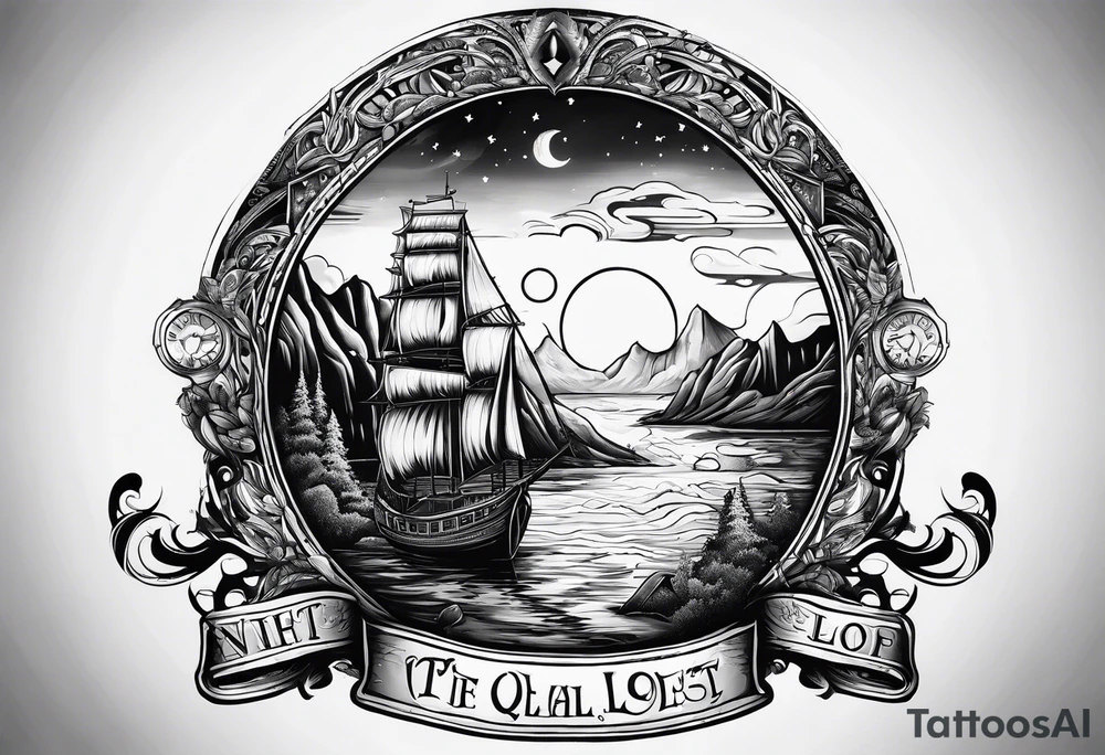 Tattoo describing Not All Those Who Wander Are Lost, describing past life events tattoo idea