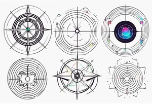 electromagnetic, diffraction phenomena, physics tattoo idea