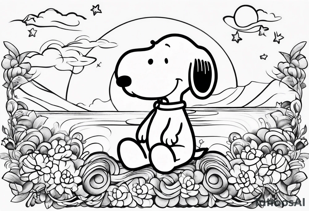 snoopy and Woodstock tattoo idea