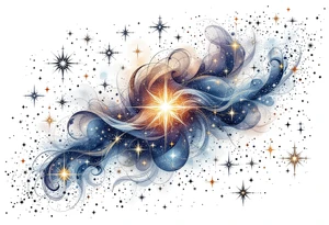 Stars and nebula tattoo idea