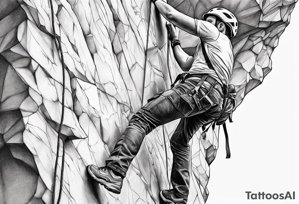 Indoor climbing tattoo idea