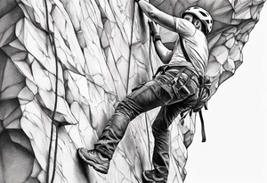 Indoor climbing tattoo idea
