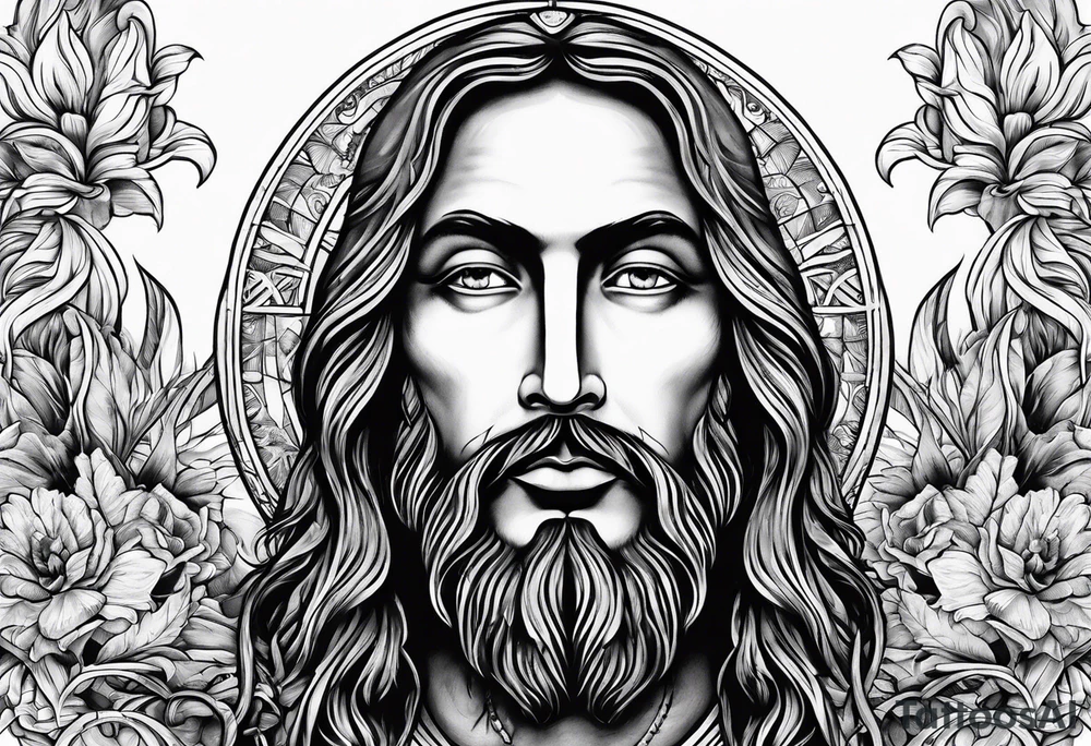 Bacco jesus tattoo idea