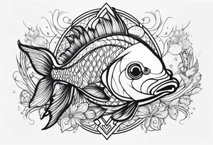 Pisces zodiac sign tattoo idea
