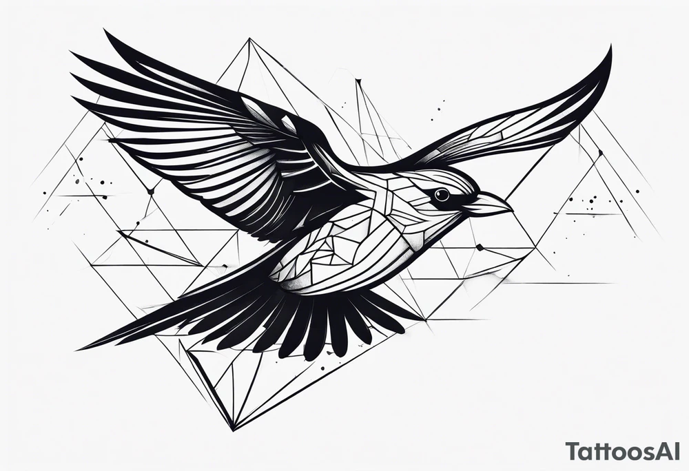 Make a preview of Bird in Flight. tattoo idea