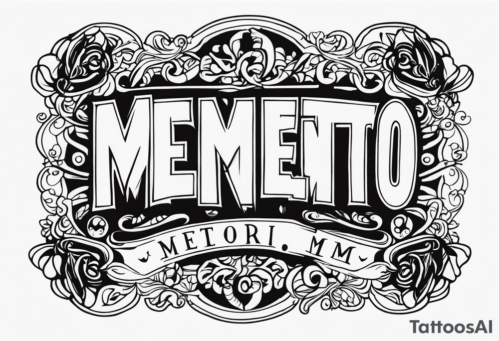 "memento mori" horizontally tattoo idea